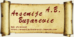 Arsenije Buzarević vizit kartica